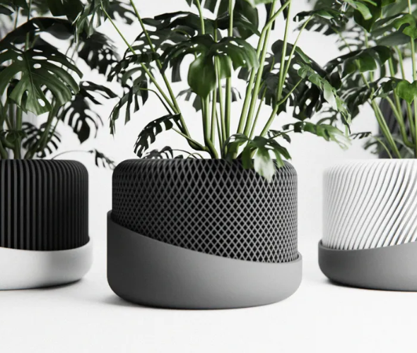 Mini Maceta con Base fija y Diseño intercambiable