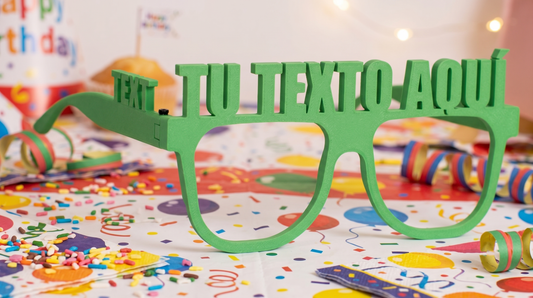 Anteojos personalizados con texto