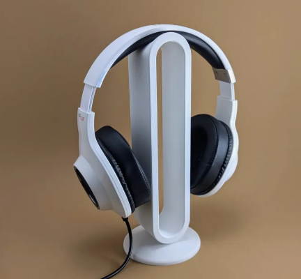 Soporte de escritorio para auriculares | Estructura tipo óvalo vertical