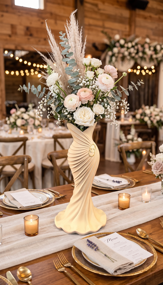 Centro de mesa alto para boda