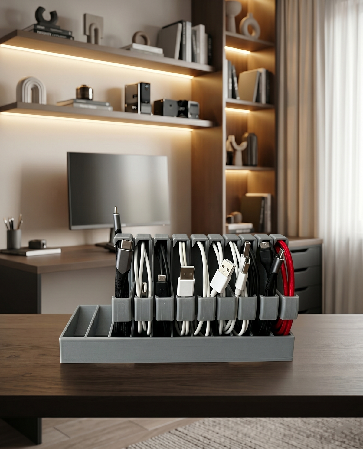 Organizador de Cables para Escritorio