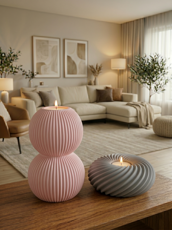 Porta Velas Decorativos en 3D