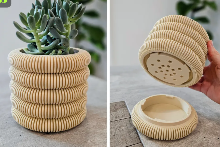 Maceta desmontable | Diseño acanalado